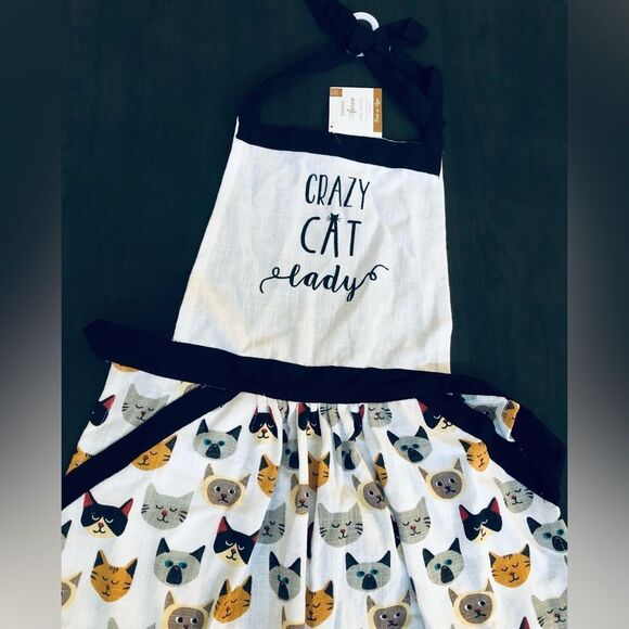 Crazy Cat Lady Cats Print Kitchen Chef Apron - Picture 1 of 4